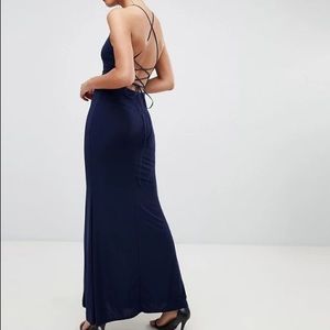 EXPRESS BLACK HIGH SLIT MAXI DRESS sz S